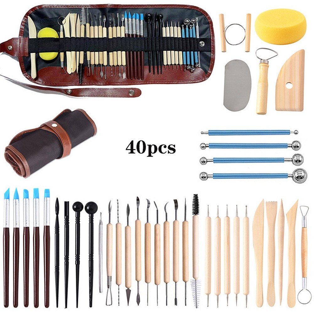 40pcs Ceramic Clay Carving & Pottery Sculpting Tools Set