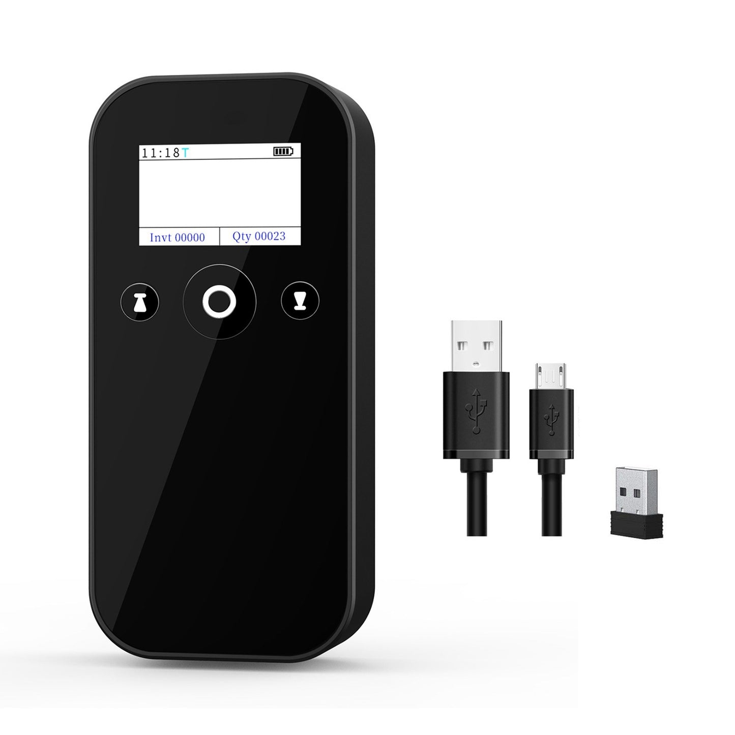 MJ-X4 Wireless 1D/2D Barcode Scanner with Display, USB 2.4G BT Handheld Reader