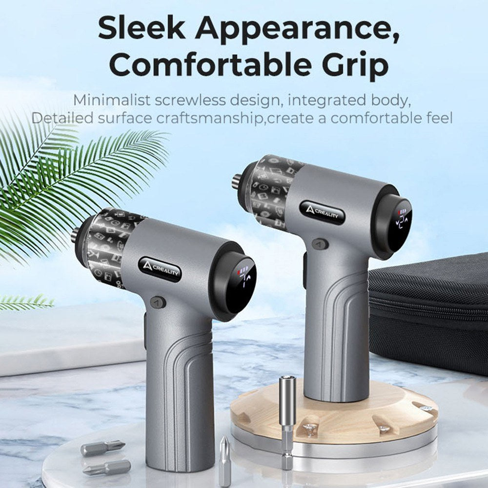Creality Cordless Electric Screwdriver with 32 CRV Steel Bits, USB Charging, Portable Carry Case