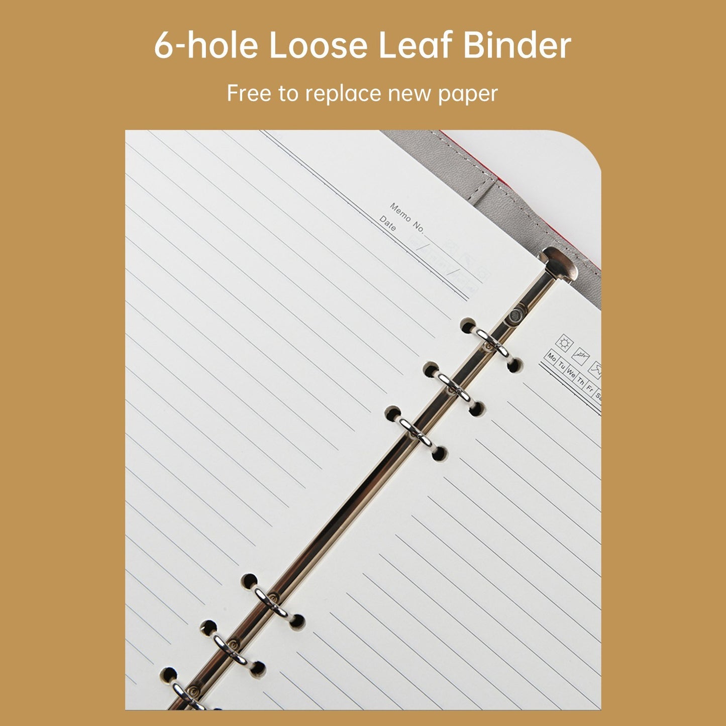 Secure A5 Leather Notebook with Fingerprint Lock & 16GB USB Drive - Lined Journal Planner