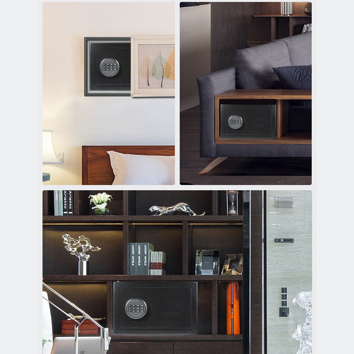 Fireproof Waterproof Home Safe with Keypad, Alarm System, and 2 Spare Keys