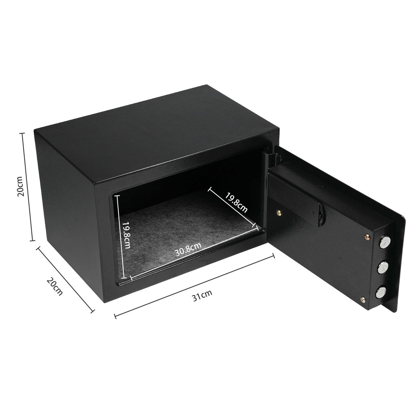 Fireproof Waterproof Home Safe with Keypad, Alarm System, and 2 Spare Keys