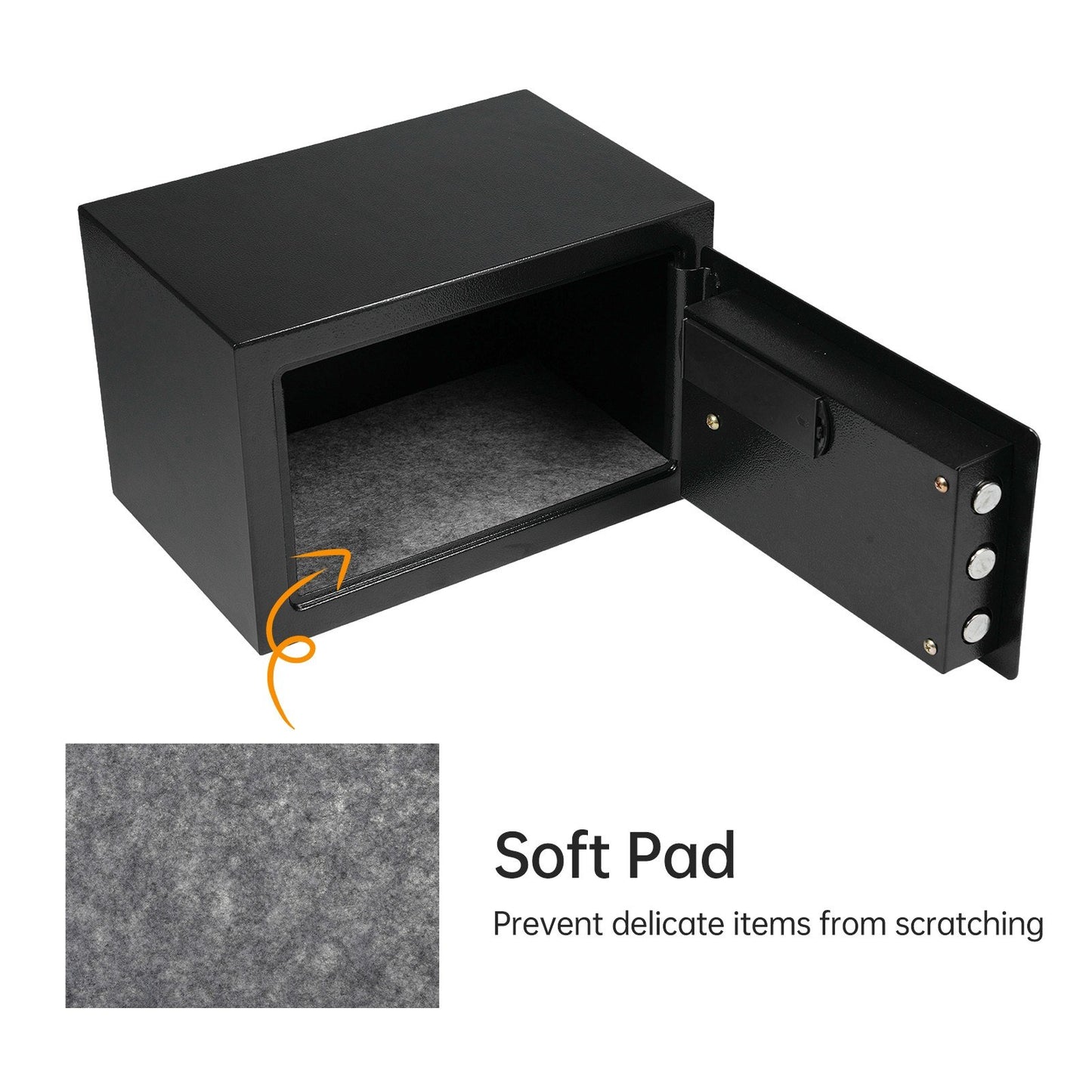 Fireproof Waterproof Home Safe with Keypad, Alarm System, and 2 Spare Keys