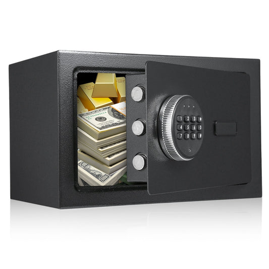 Fireproof Waterproof Home Safe with Keypad, Alarm System, and 2 Spare Keys