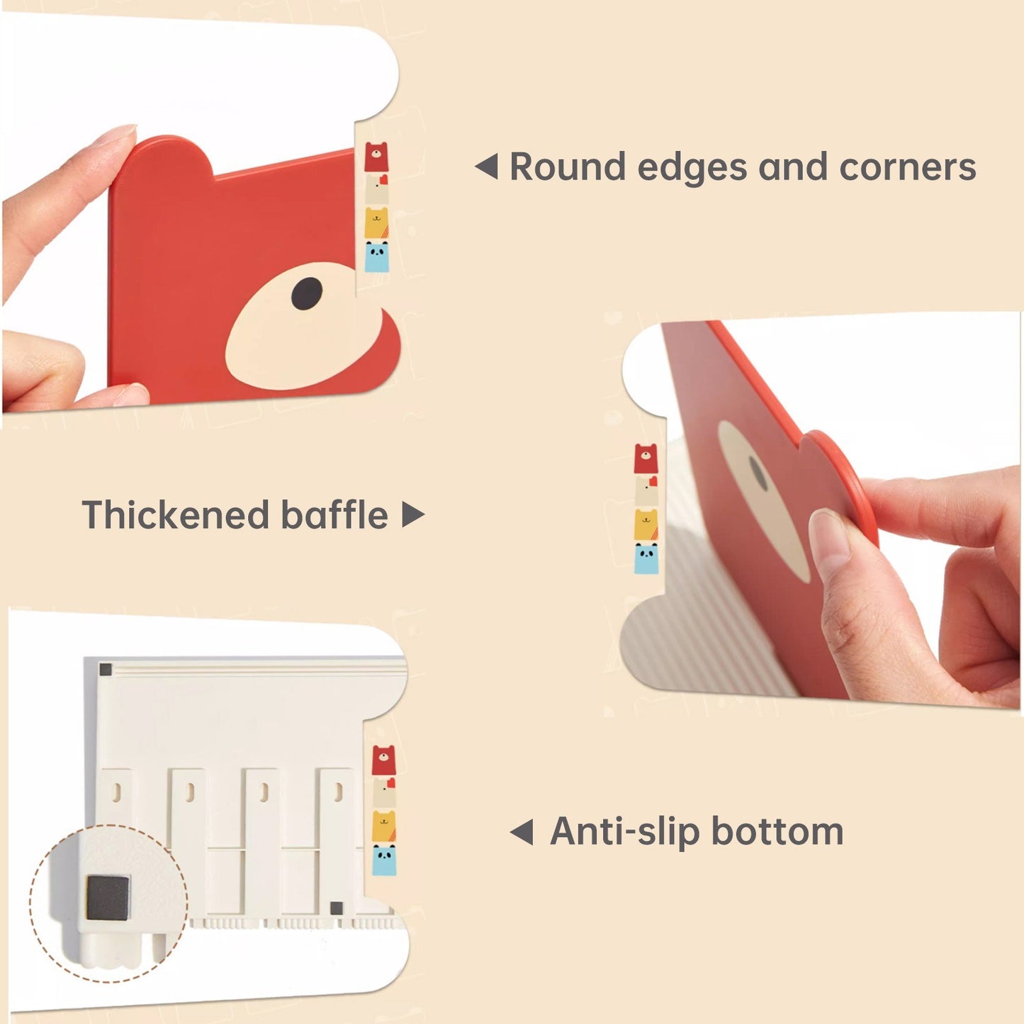 Desktop Book Organizer with Adjustable Sections - Vertical File Sorter for Home & Office