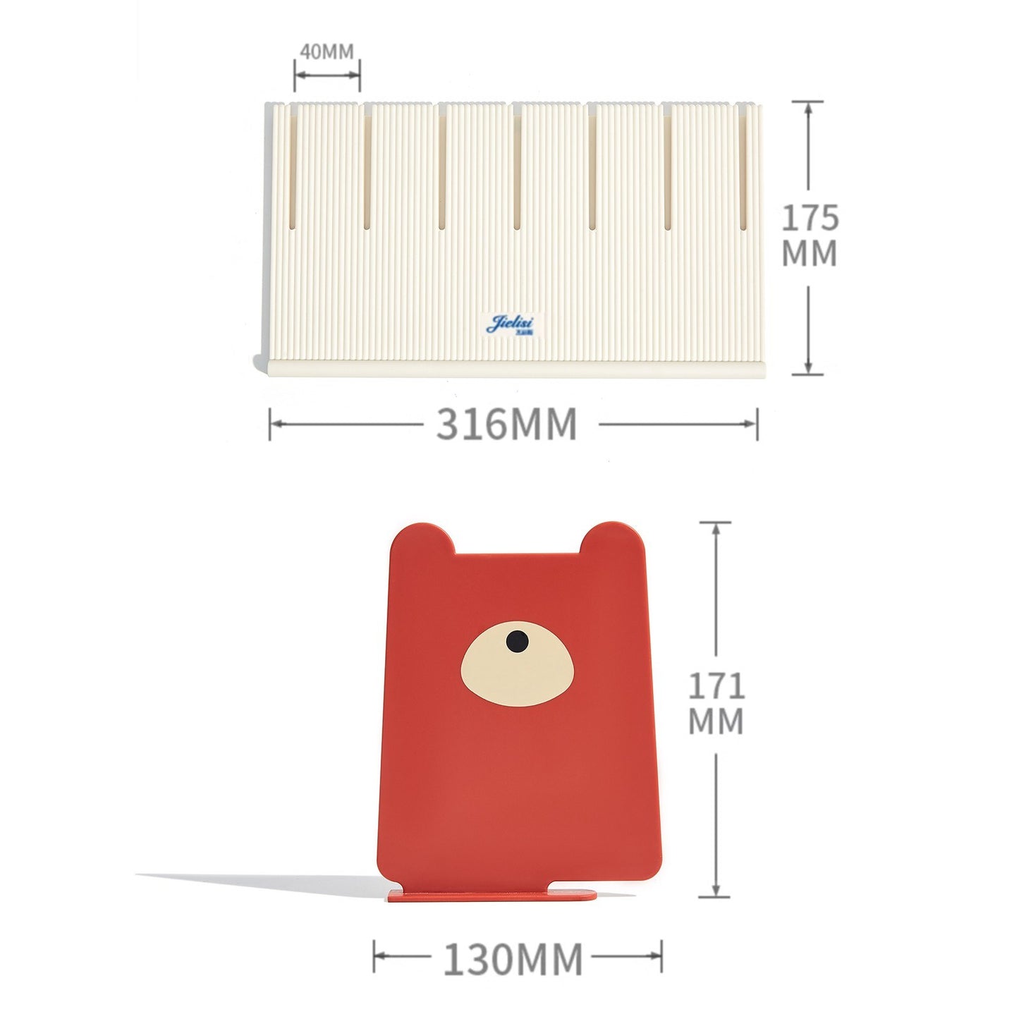 Desktop Book Organizer with Adjustable Sections - Vertical File Sorter for Home & Office
