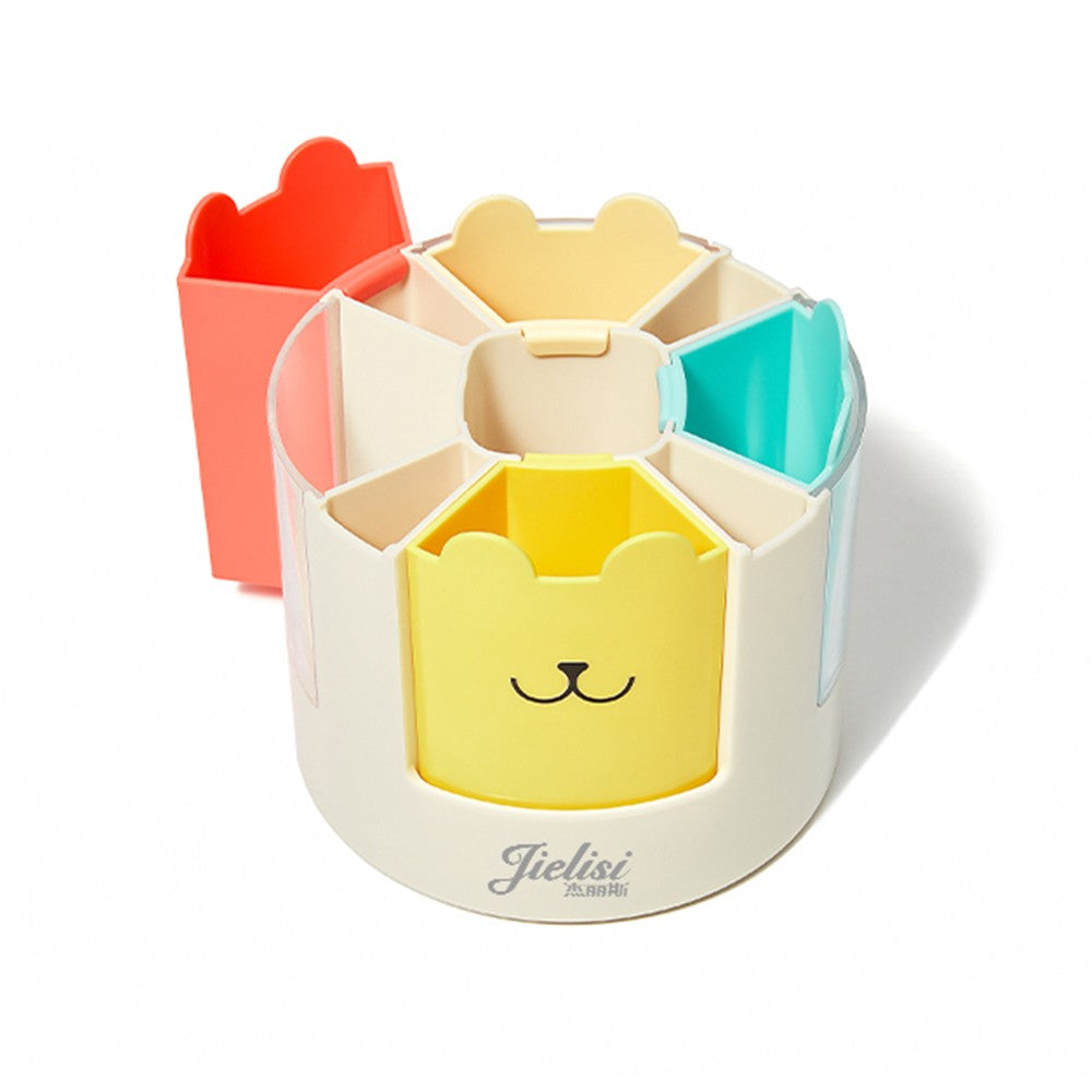 Rotatable Desk Pencil Pen Holder - 8 Slot Desktop Stationery Organizer