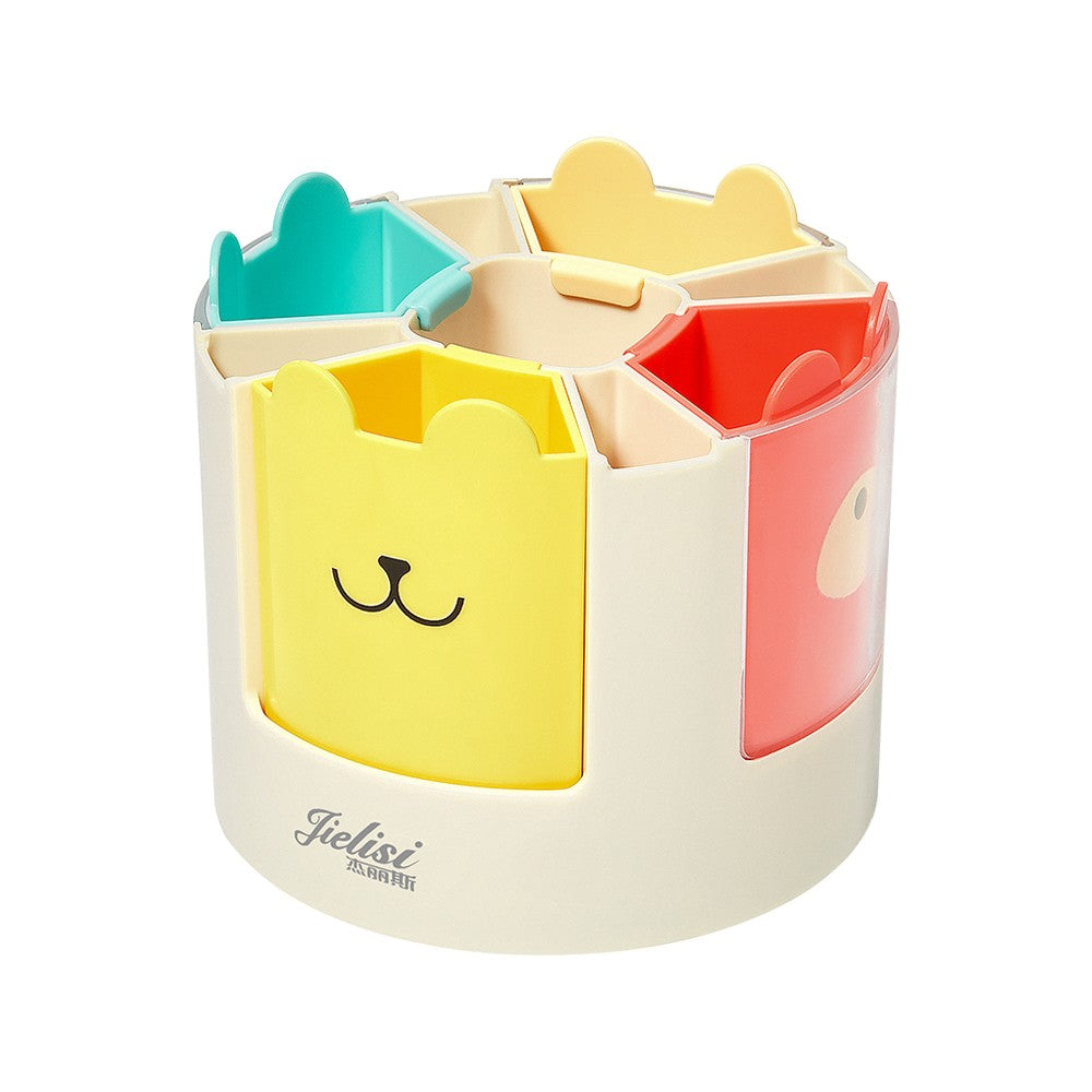 Rotatable Desk Pencil Pen Holder - 8 Slot Desktop Stationery Organizer