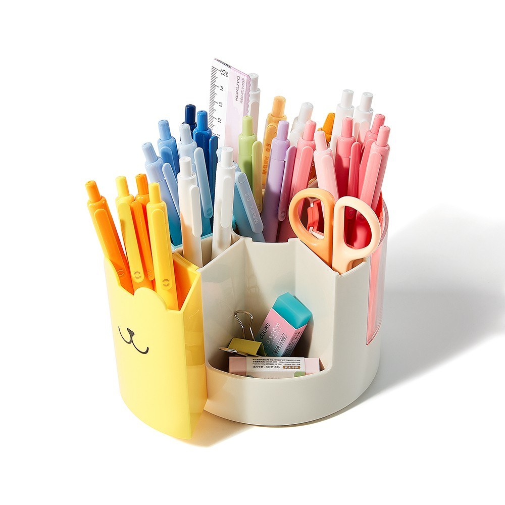 Rotatable Desk Pencil Pen Holder - 8 Slot Desktop Stationery Organizer