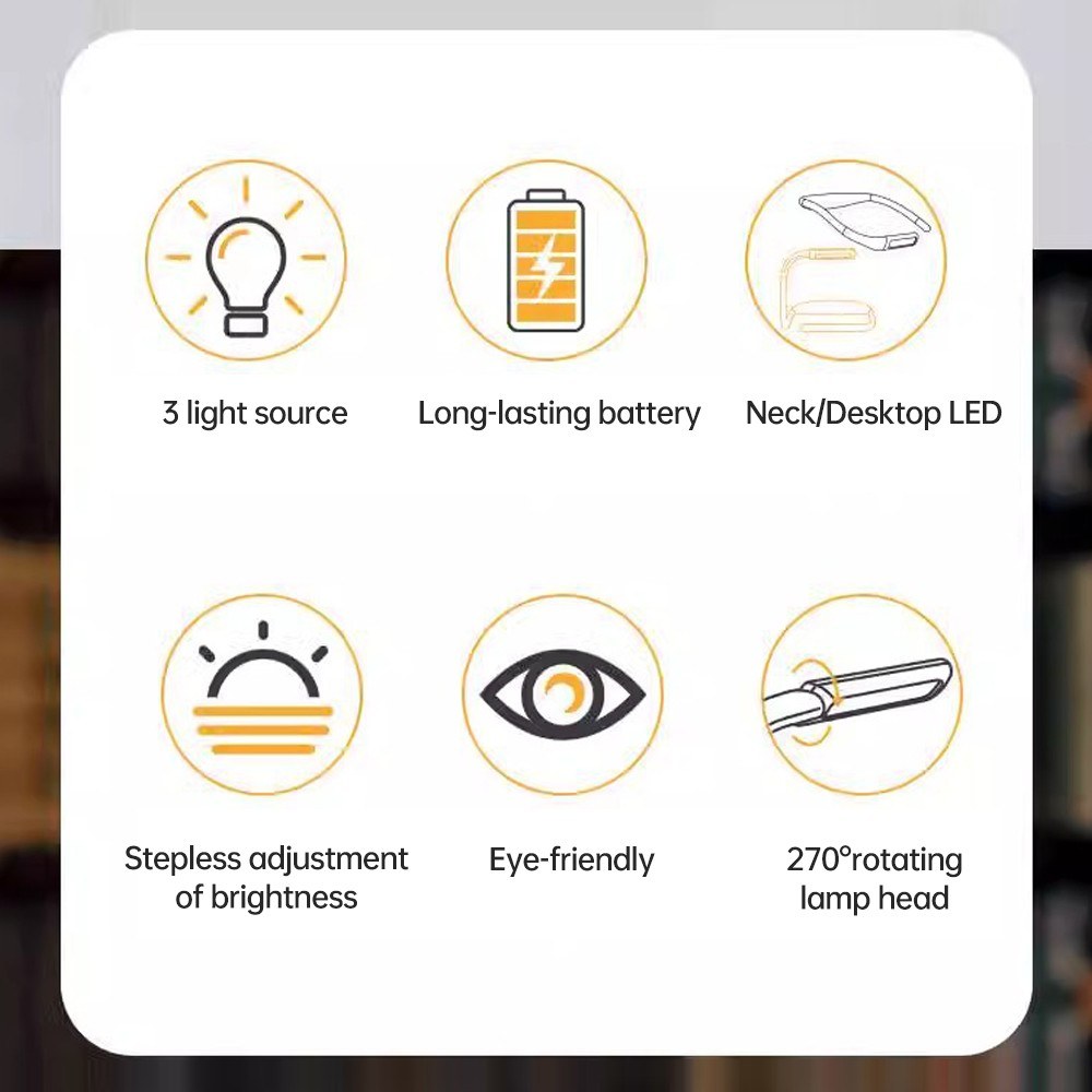 Rechargeable Neck Reading Light, Adjustable 3-Color Brightness, Eye-friendly with Bendable Arms – Ideal for Dorm, Knitting, Repairing, Running, Camping, Gifts for Birthdays, Graduation, Fathers & Mothers Day, Christmas