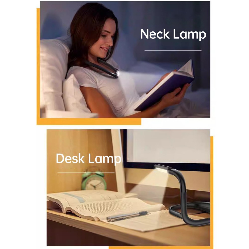 Rechargeable Neck Reading Light, Adjustable 3-Color Brightness, Eye-friendly with Bendable Arms – Ideal for Dorm, Knitting, Repairing, Running, Camping, Gifts for Birthdays, Graduation, Fathers & Mothers Day, Christmas