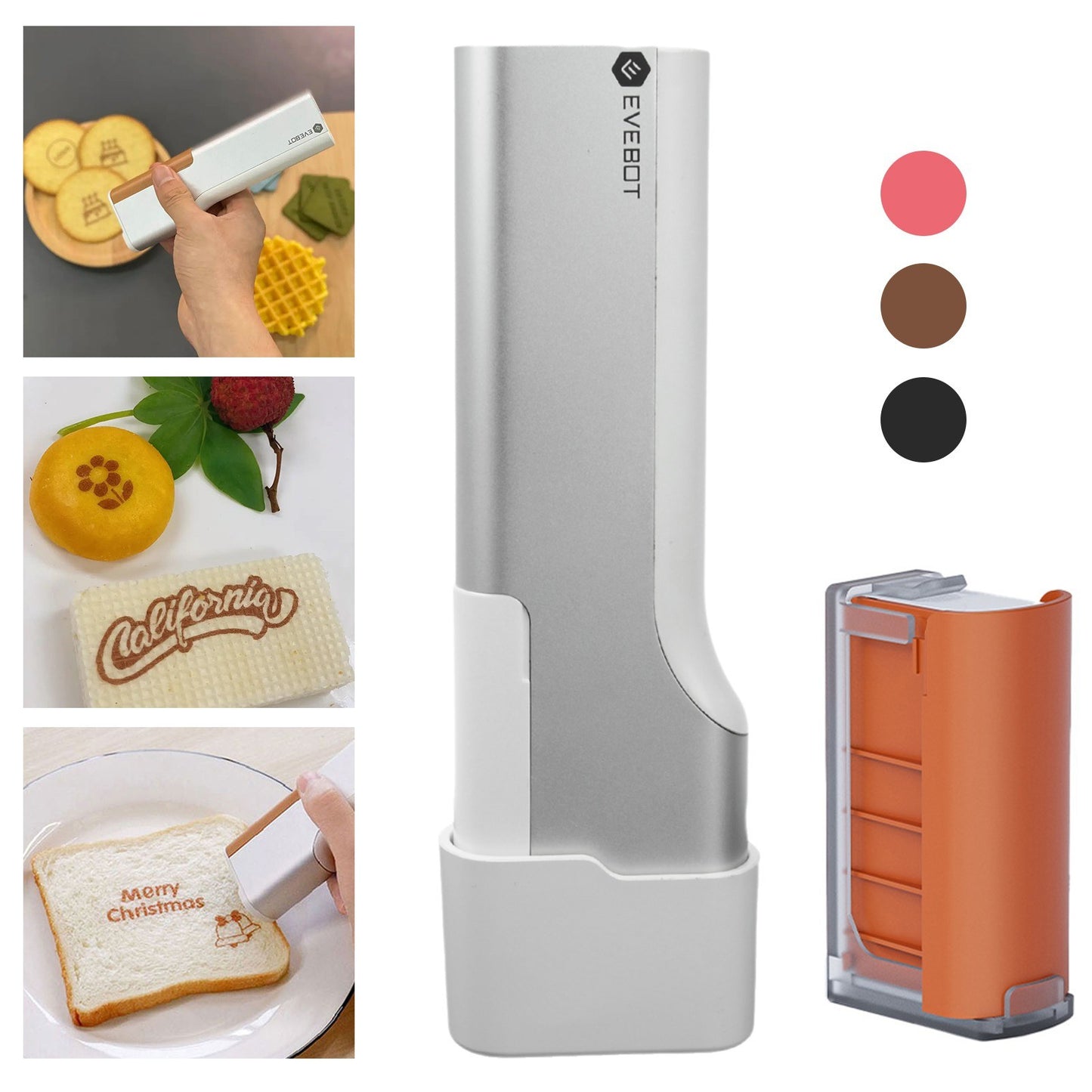 EVEBOT Printpen Handheld Portable Food & Coffee Art Inkjet Printer for DIY Designs
