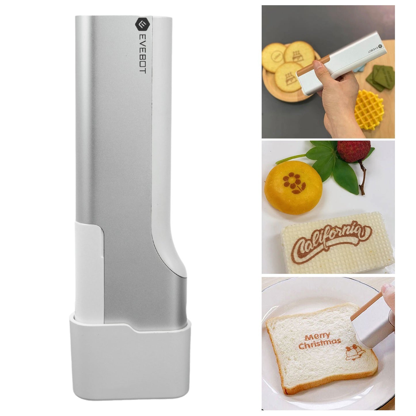 EVEBOT Printpen Handheld Portable Food & Coffee Art Inkjet Printer for DIY Designs