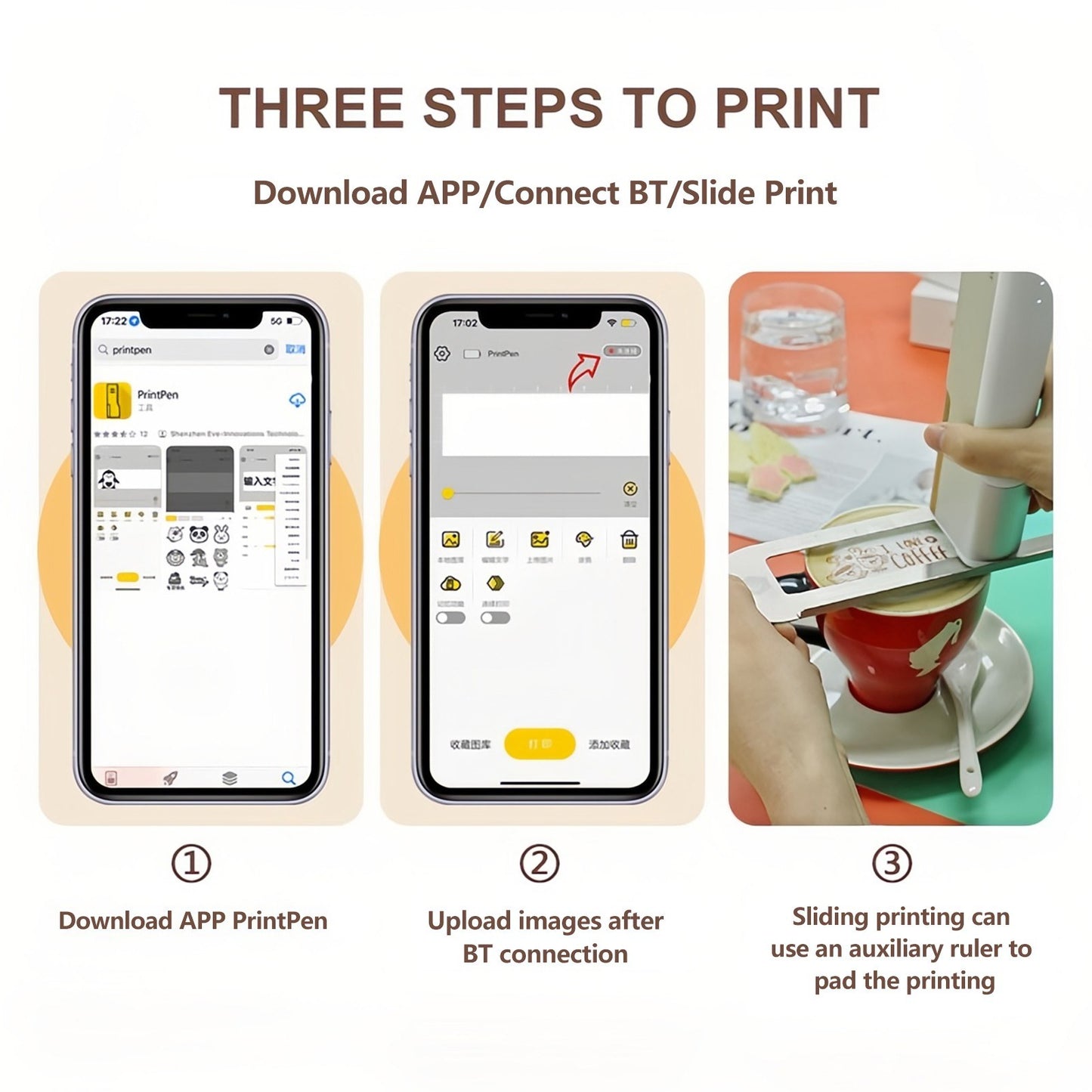 EVEBOT Printpen Handheld Portable Food & Coffee Art Inkjet Printer for DIY Designs