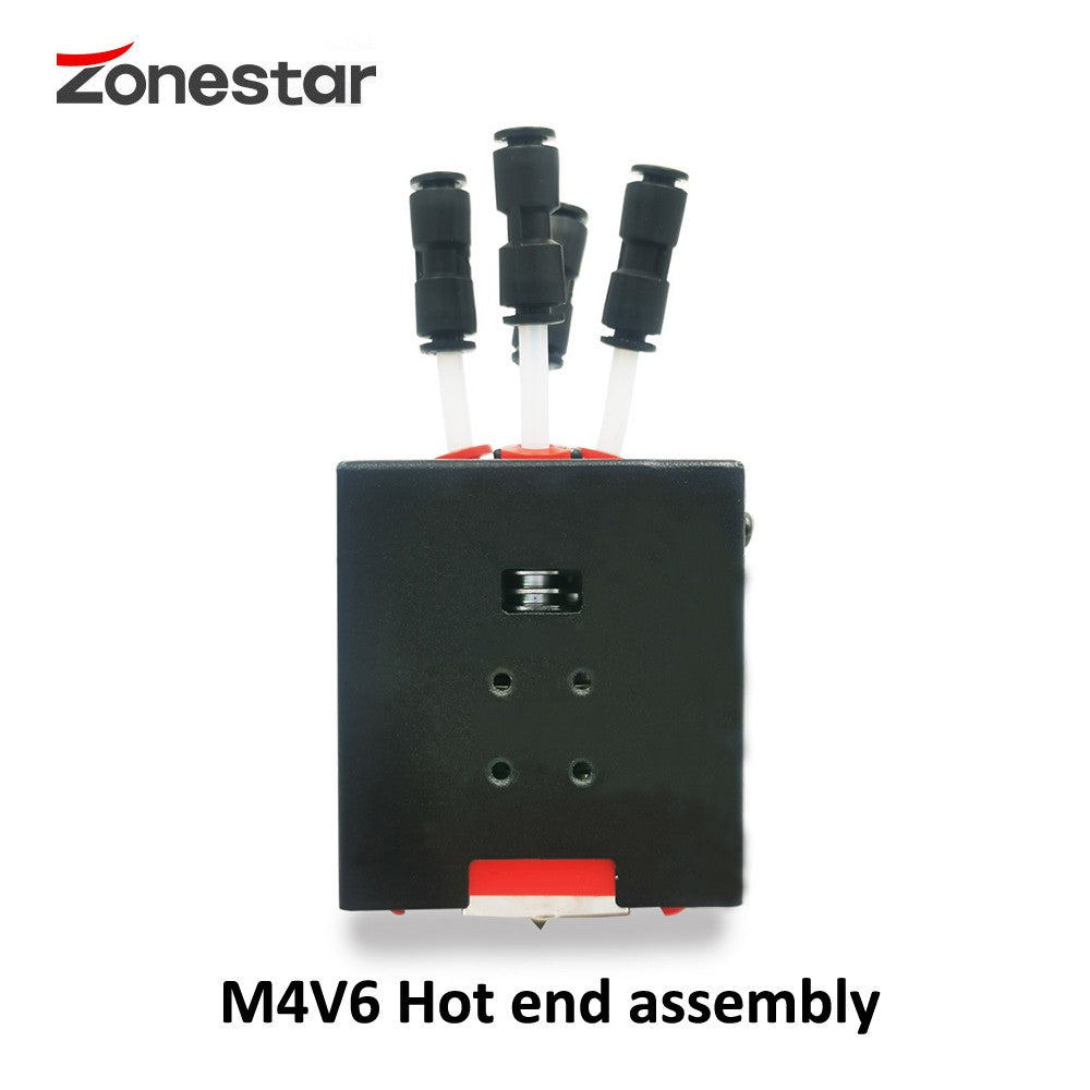 ZONESTAR M4V6 24V Direct Drive Extruder Upgrade Kit, 4-IN-1-OUT Mix Color 3D Printer Hotend, Supports 4 Colors with V6 Nozzle