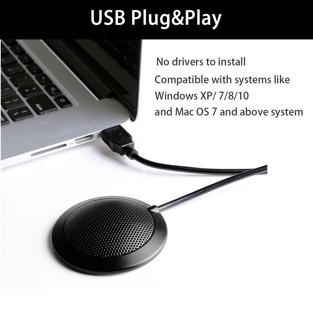 360° USB Conference Speakerphone Mic - M1 Desktop Omnidirectional Plug & Play