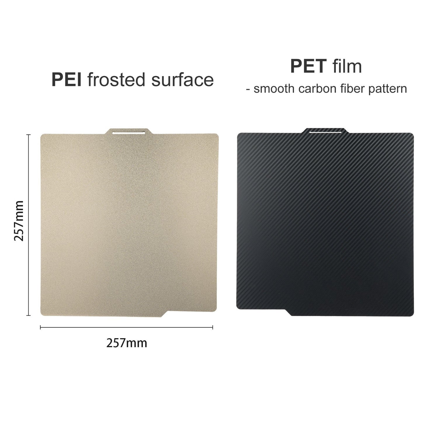 Double-Sided PEI Textured & Smooth Surface 3D Printer Build Plate, Magnetic Spring Steel for Bambu Lab X1/X1C/P1P/P1S/A1 - Stable & Easy Demolding