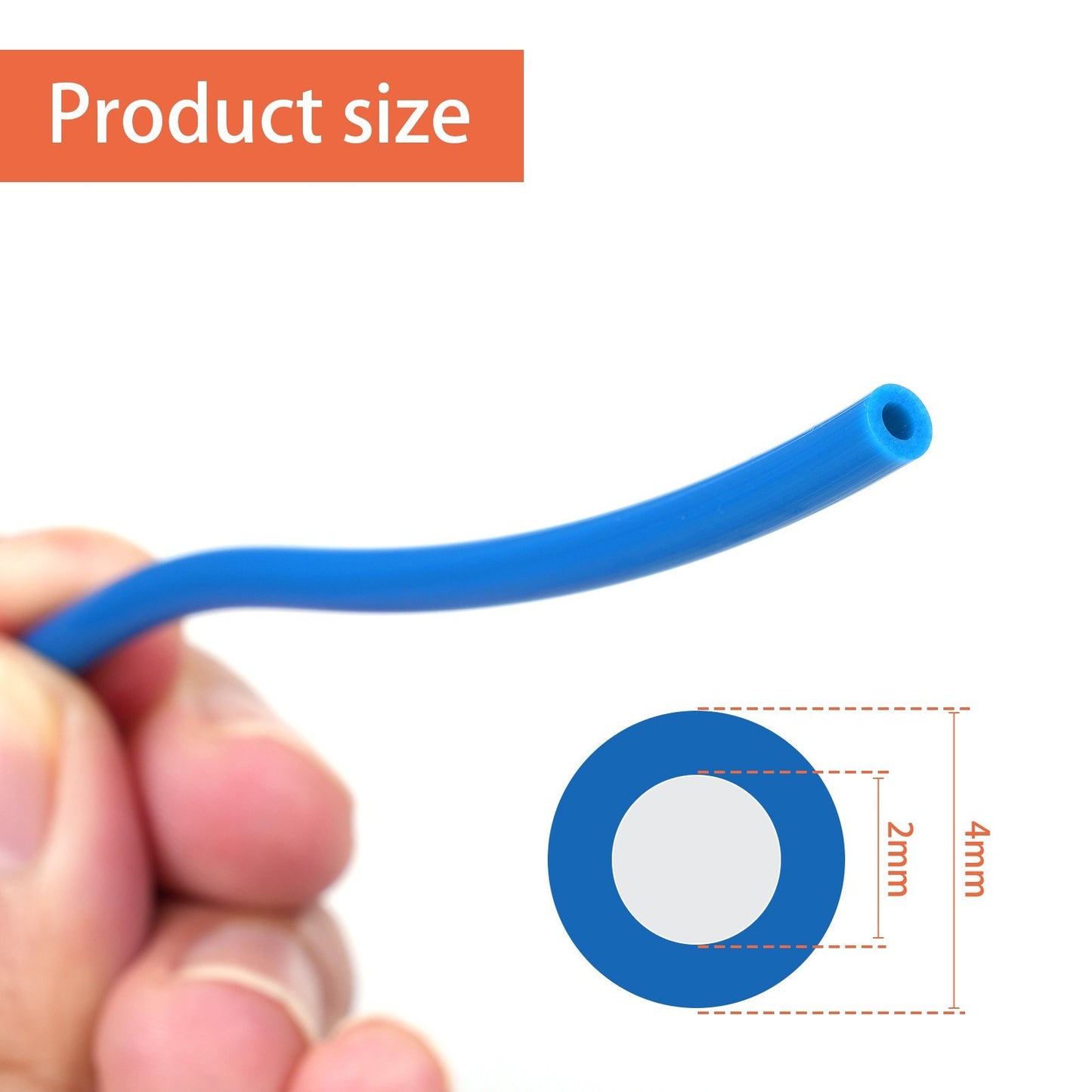 3D Printer Kit: 100cm PTFE Tubing for 1.75mm Filament with Tube Cutter & 2 PC4-M6 Pneumatic Fittings