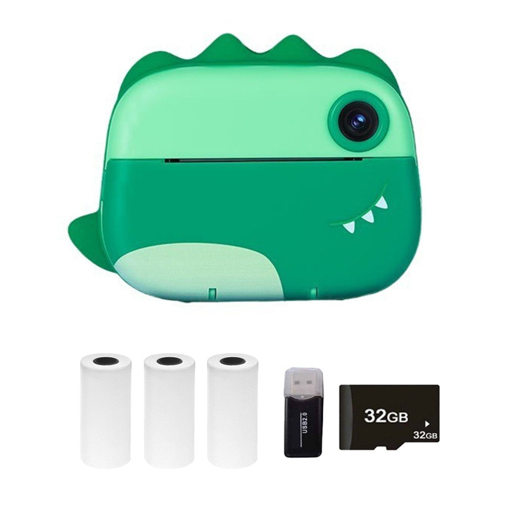Instant Kids Camera with Thermal Printer, 2.4 Dual Screen, Timer, 1080P Video, Inkless Printing + 3 Paper Rolls