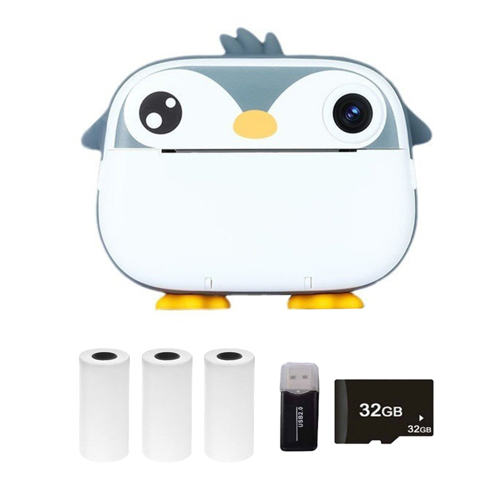 Instant Kids Camera with Thermal Printer, 2.4 Dual Screen, Timer, 1080P Video, Inkless Printing + 3 Paper Rolls