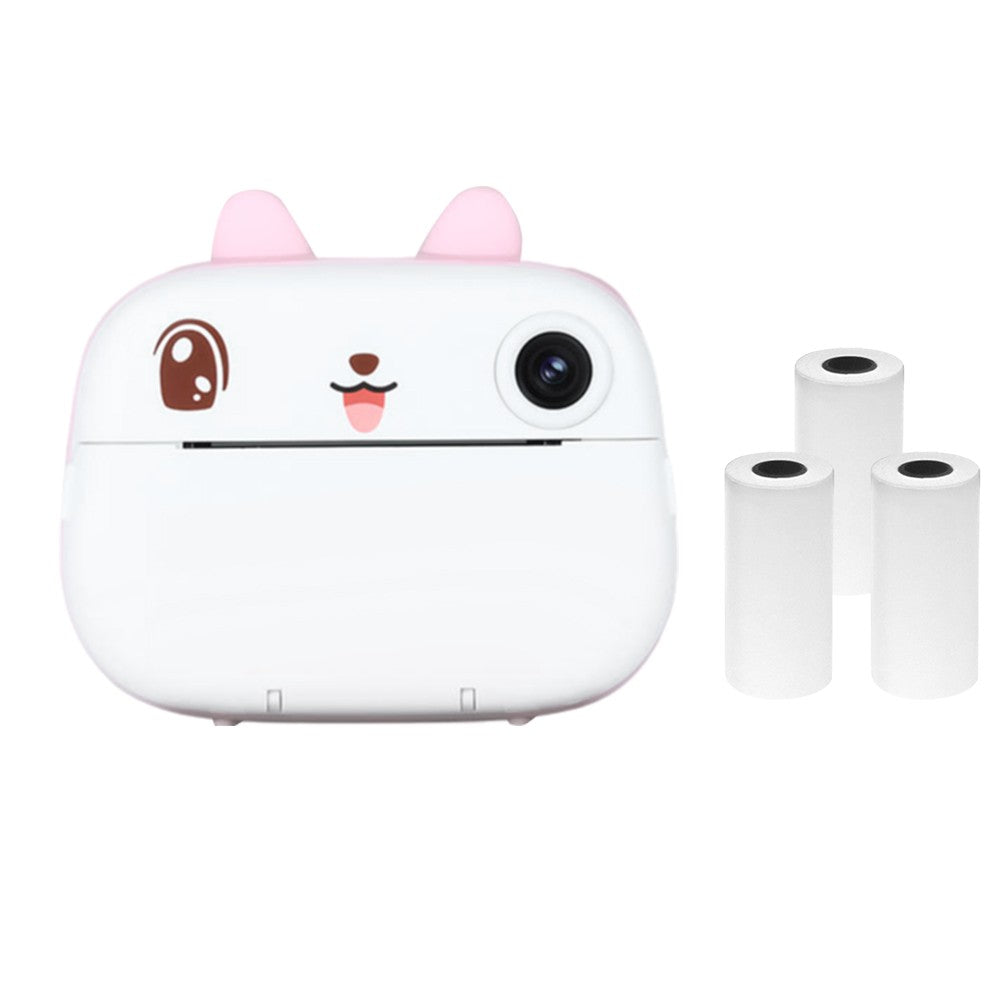 Instant Kids Camera with Thermal Printer, 2.4 Dual Screen, Timer, 1080P Video, Inkless Printing + 3 Paper Rolls