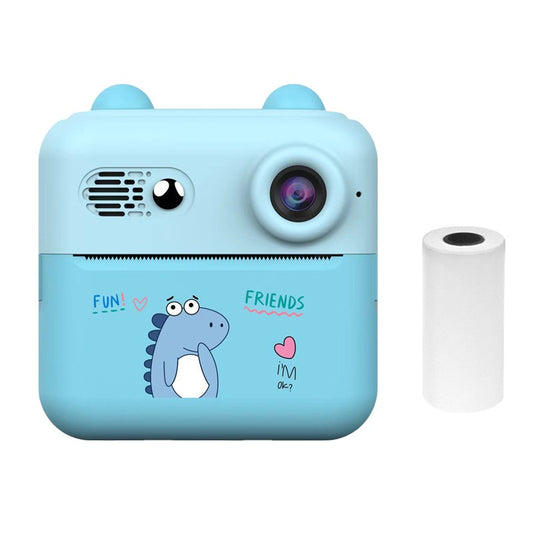 Portable 1080P Instant Print Camera for Kids with 1200W Lens, 2.4 Screen, and 1 Print Paper Roll