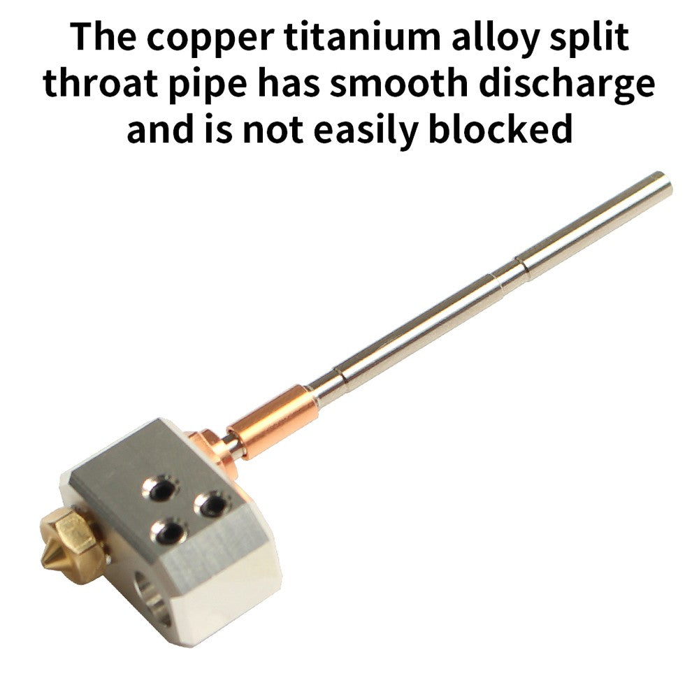 3D Printer Hotend Kit for Prusa MK4: High-Quality Heating Block, Silicone Sleeve, Copper Titanium Throat, Temp Wire, 0.4mm Brass Nozzles