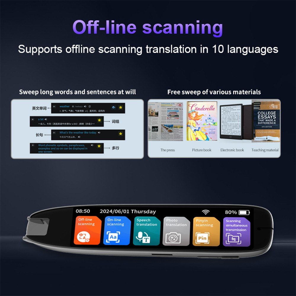 Pro S65 Translation Pen Scanner & Dictionary Reader