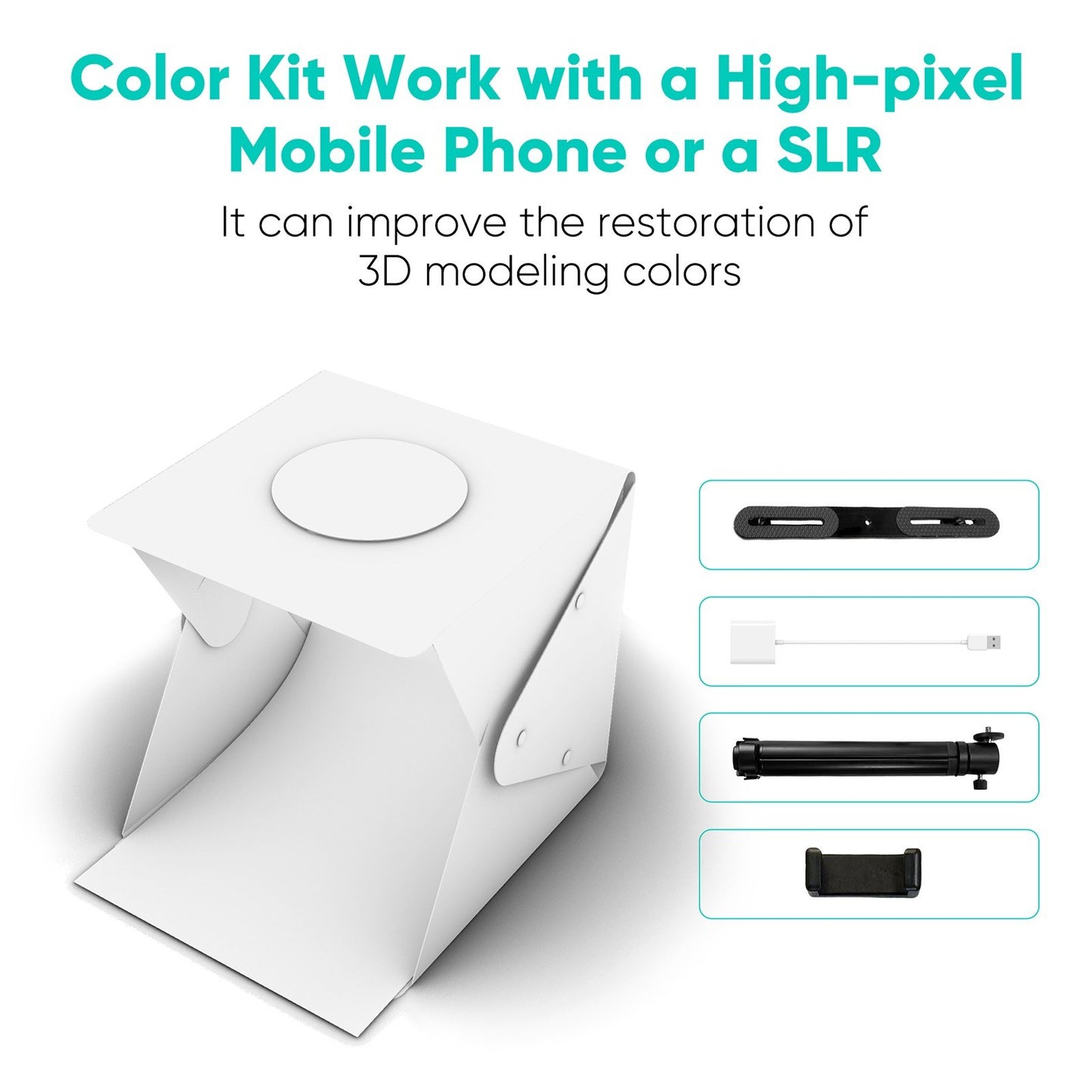 3DMakerpro Mole Handheld 3D Scanner - 0.05mm Precision, 0.1mm Resolution, 10FPS, Compatible with Windows & MacOS (Luxury Edition)