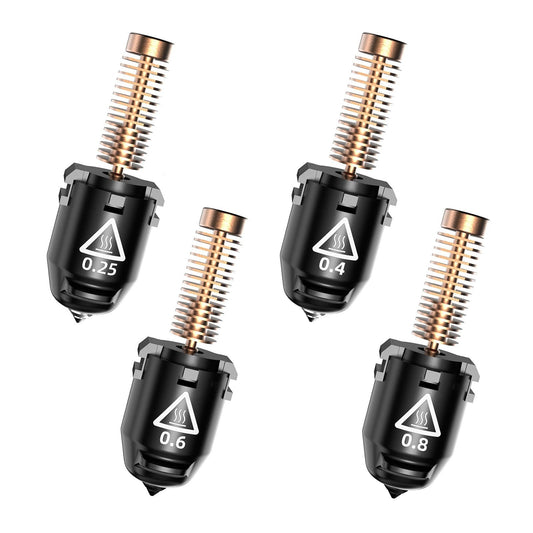 Hardened Nozzle for FLASHFORGE Adventurer 5M: Stable High-Speed Printing, 280℃, 32mm³/s Flow, Compatible with Adventurer 5M Hotend - Sizes 0.25mm, 0.4mm, 0.6mm, 0.8mm