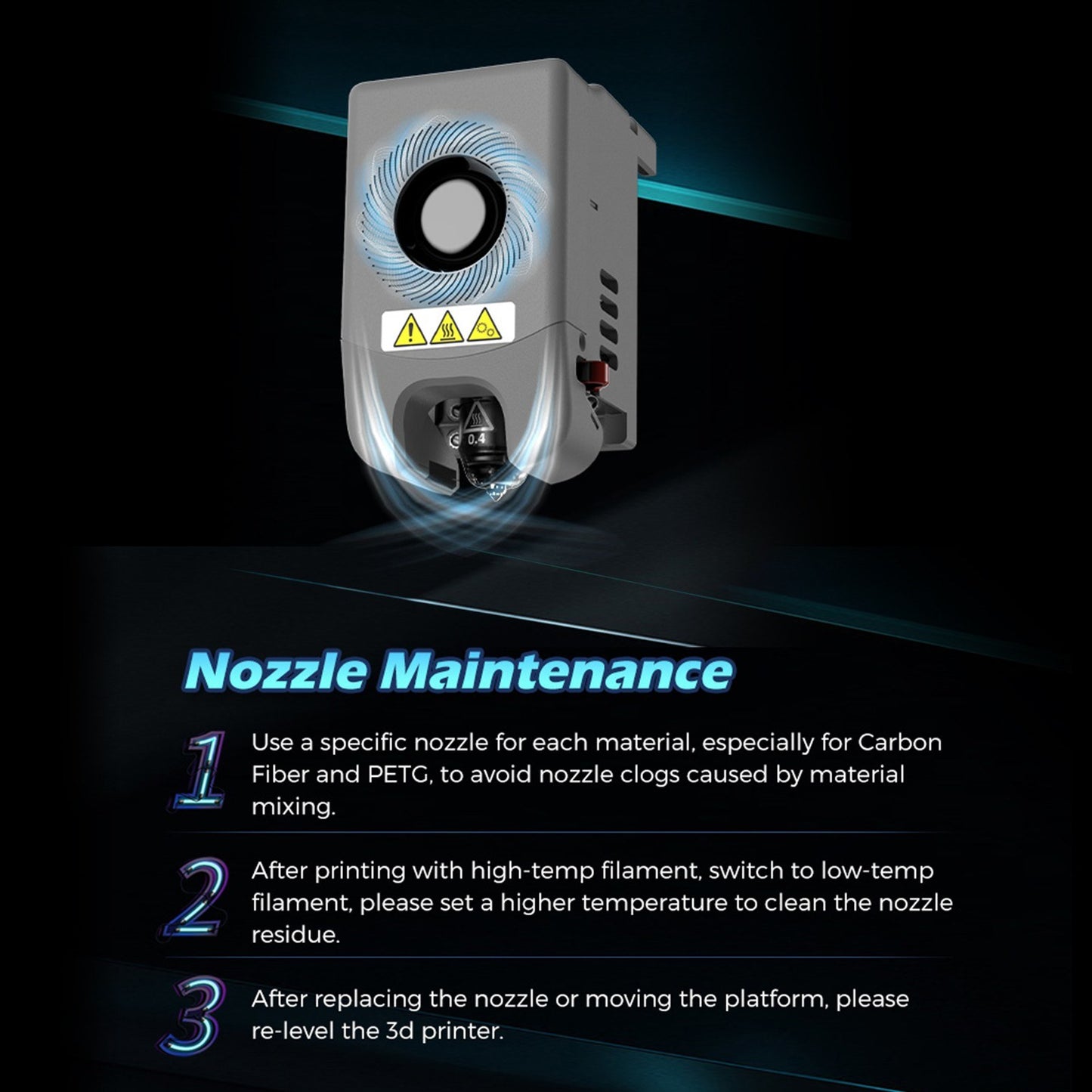 Hardened Nozzle for FLASHFORGE Adventurer 5M: Stable High-Speed Printing, 280℃, 32mm³/s Flow, Compatible with Adventurer 5M Hotend - Sizes 0.25mm, 0.4mm, 0.6mm, 0.8mm