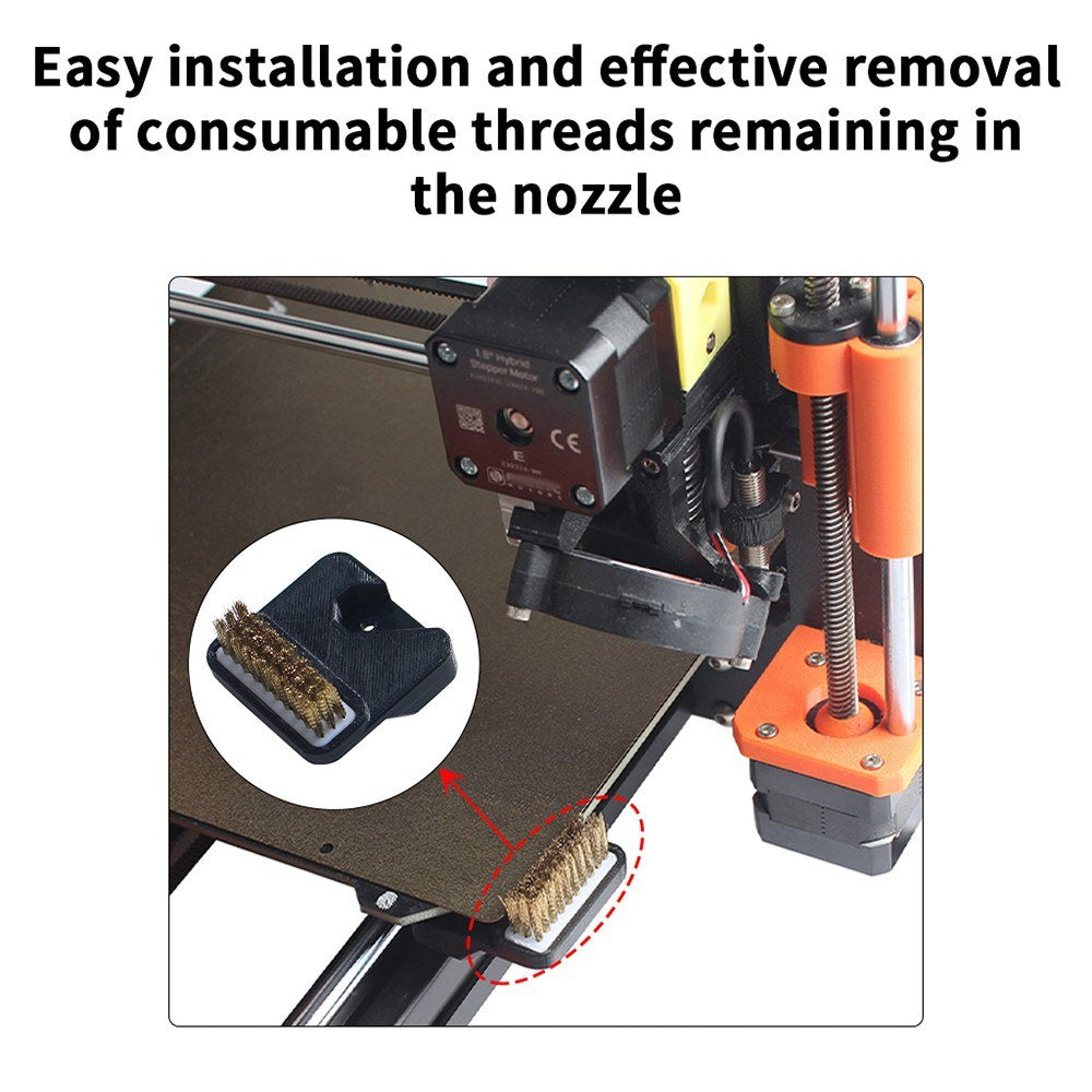3D Printer Nozzle Cleaning Kit - 2 Brass Wire Brushes