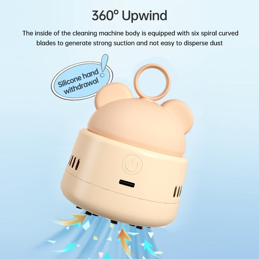 Cartoon Mini Desktop Vacuum Cleaner - Cordless Table Dust Sweeper JY-026