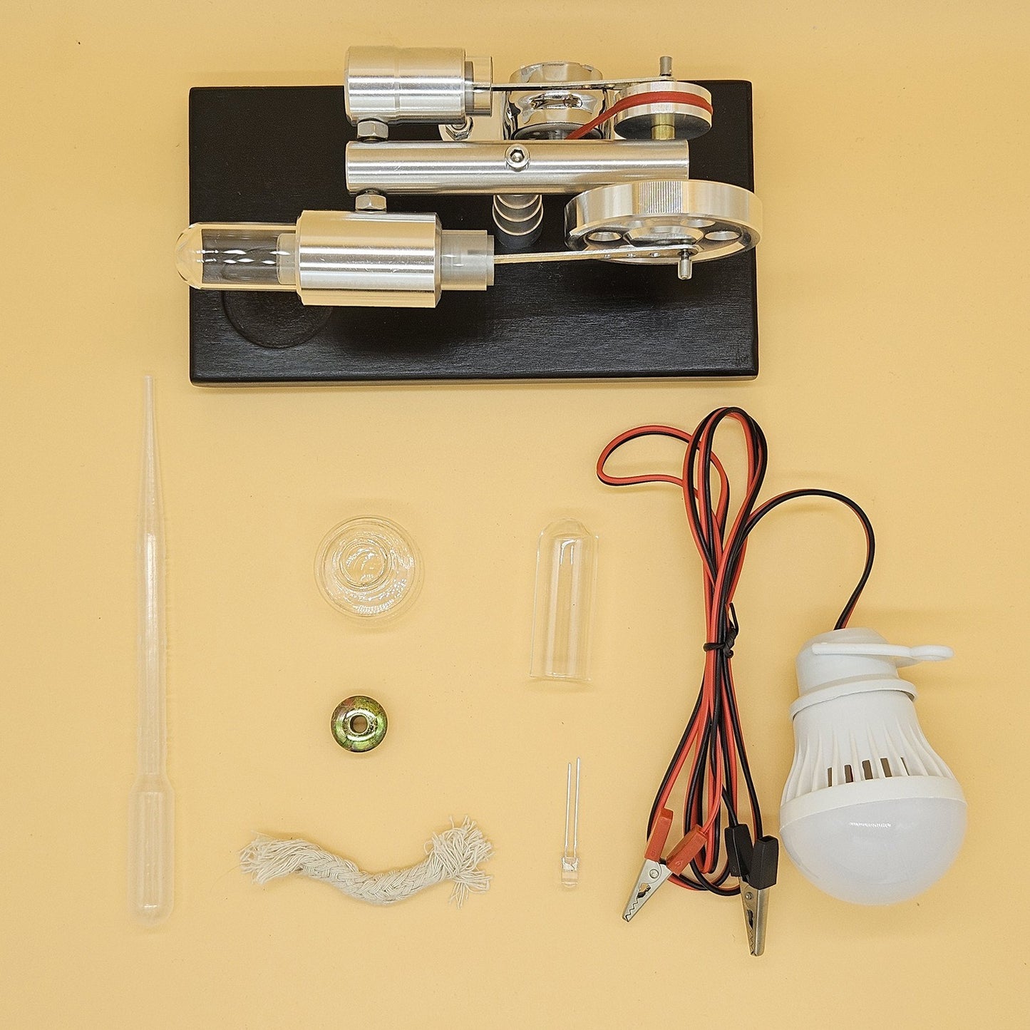 Hot Air Stirling Engine Model LL-003-BL-BULB Generator Motor