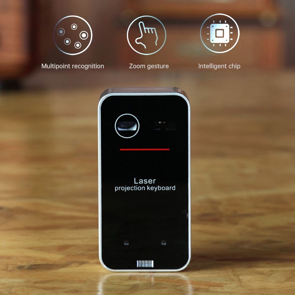 KB560S Portable Mini Laser Keyboard with Built-in Mouse Function and QWERTY Layout