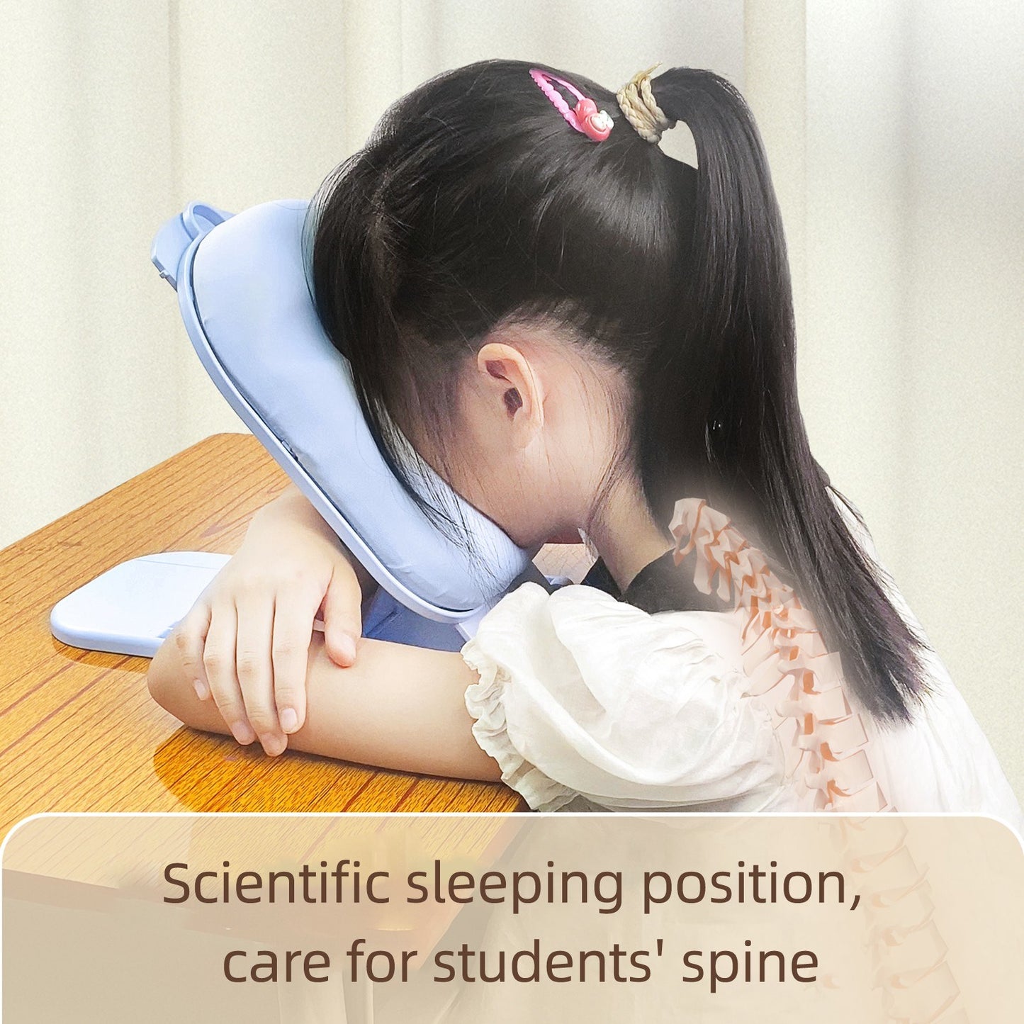 Adjustable NBX Nap Pillow: Ergonomic Desk Headrest with Detachable Pillowcase for Office and Student Use