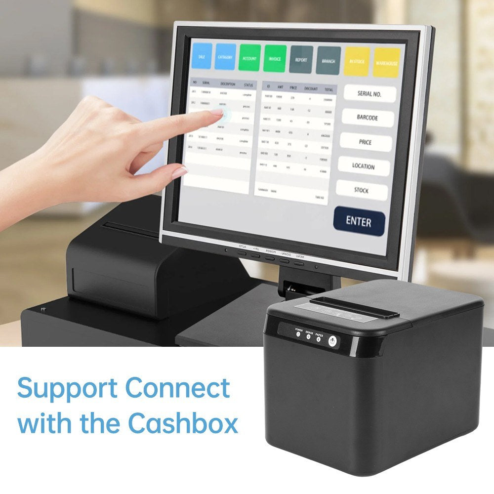 80mm Thermal Receipt Printer, ZY-Q821 ESC/POS Compatible