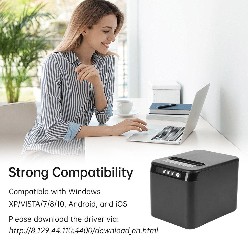 80mm Thermal Receipt Printer, ZY-Q821 ESC/POS Compatible