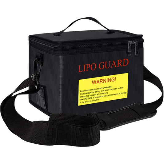 Portable Fireproof Explosionproof Battery Safe Bag with Handle Strap and Waterproof Zippers
