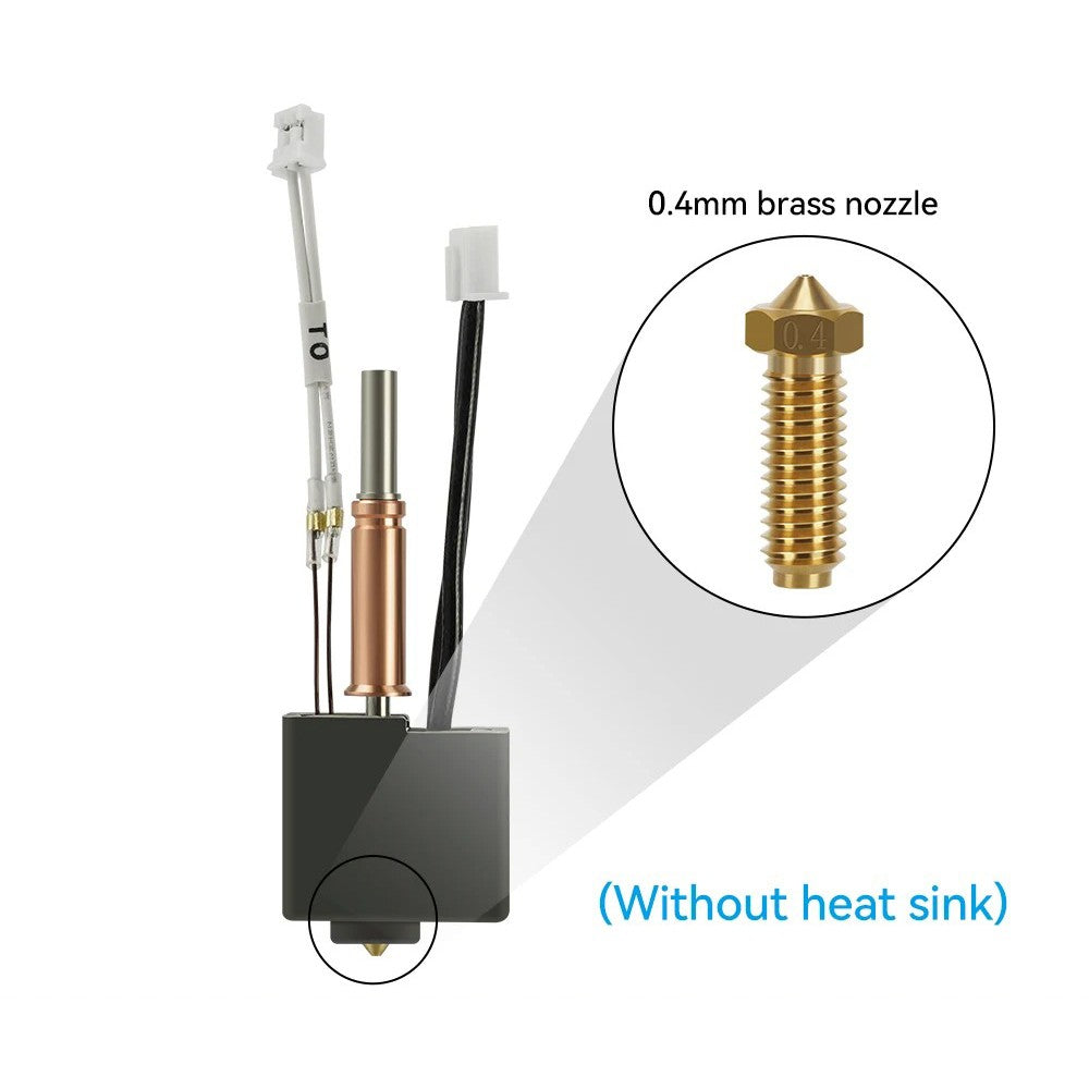 Kobra 3 3D Printer Hotend Extruder Kit 24V 50W with 0.4mm Brass Nozzle - No Heat Sink