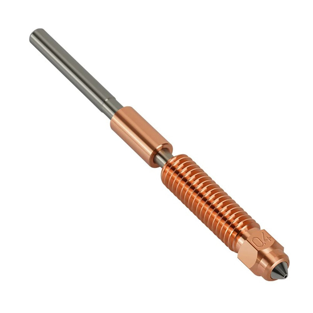 High-Speed 2PCS 0.4mm High Flow Nozzle Set: Copper Alloy & Hardened Steel