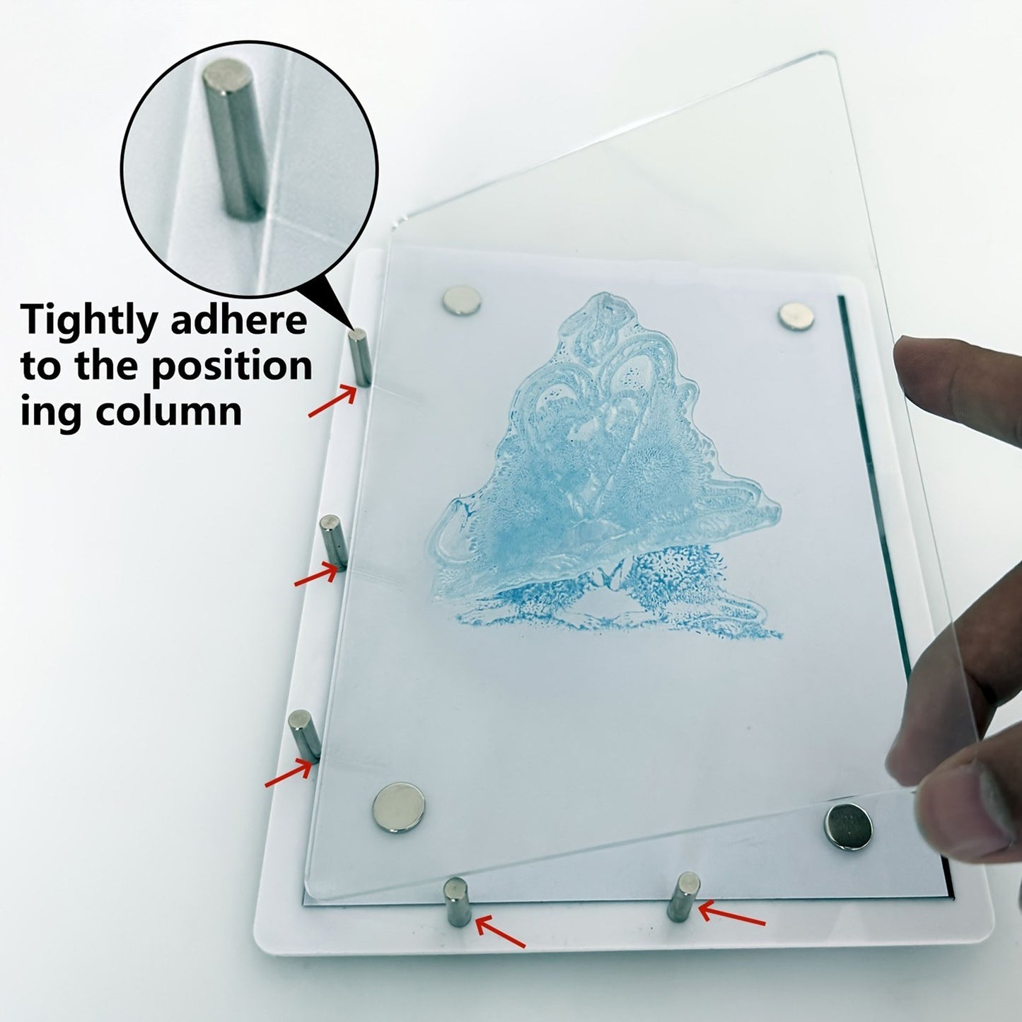 A5 Acrylic Stamping Platform 7.87x5.9in for DIY Scrapbooking, Journaling, and Card Making