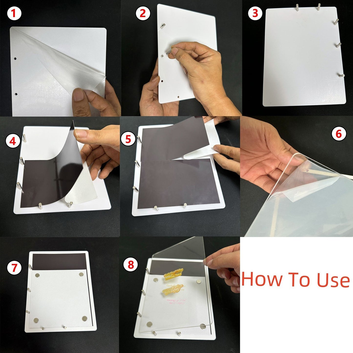 A5 Acrylic Stamping Platform 7.87x5.9in for DIY Scrapbooking, Journaling, and Card Making