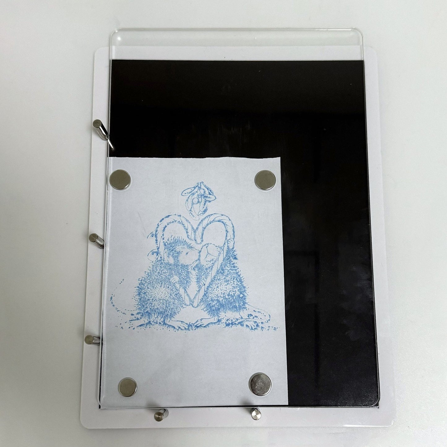 A5 Acrylic Stamping Platform 7.87x5.9in for DIY Scrapbooking, Journaling, and Card Making