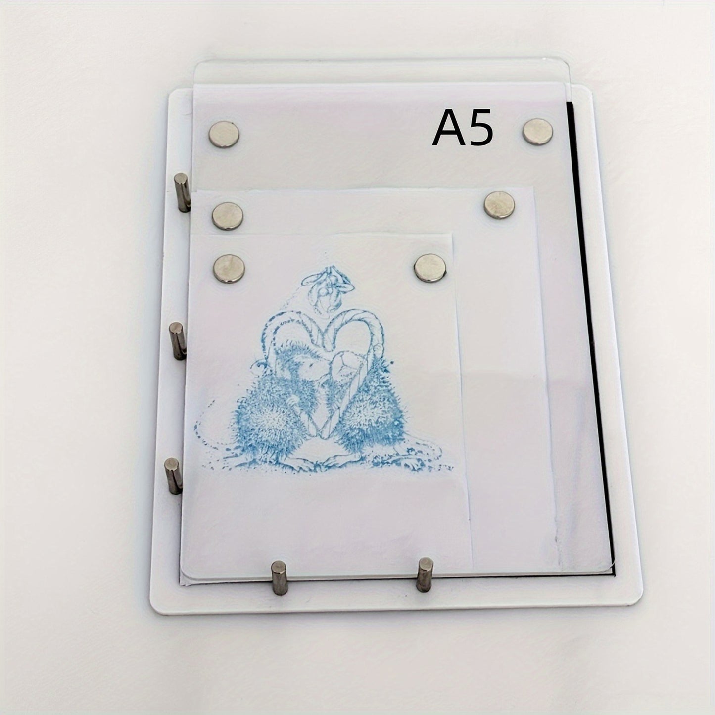 A5 Acrylic Stamping Platform 7.87x5.9in for DIY Scrapbooking, Journaling, and Card Making