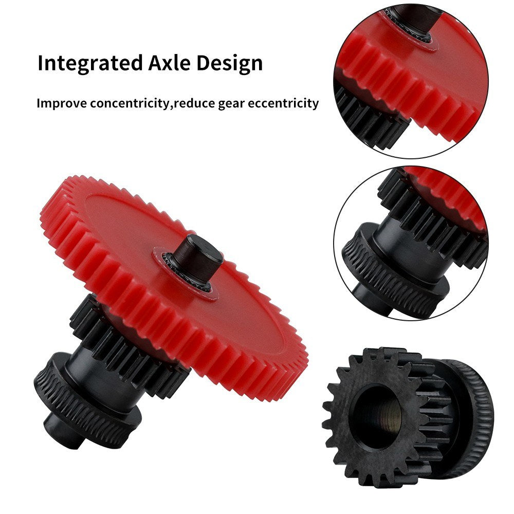 Hardened Steel Extruder Gear Kit for ELEGOO Neptune 4 Series - Dual Gear with Precision Bearings, 3D Printer Upgrade