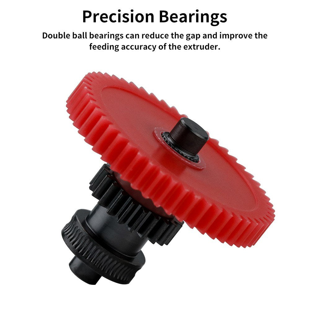 Hardened Steel Extruder Gear Kit for ELEGOO Neptune 4 Series - Dual Gear with Precision Bearings, 3D Printer Upgrade