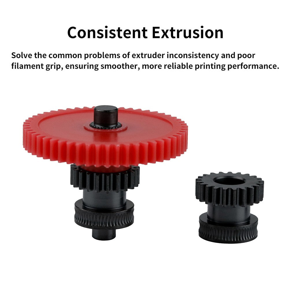 Hardened Steel Extruder Gear Kit for ELEGOO Neptune 4 Series - Dual Gear with Precision Bearings, 3D Printer Upgrade
