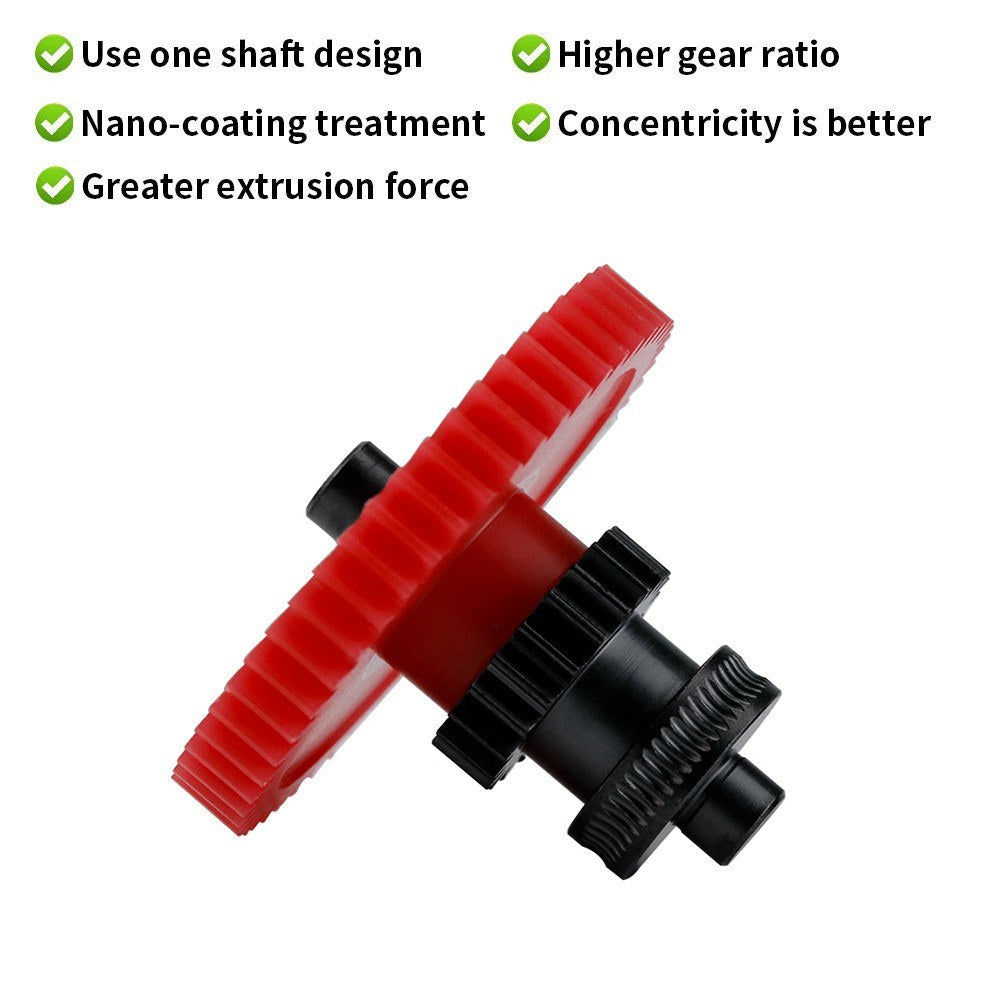Hardened Steel Extruder Gear Kit for ELEGOO Neptune 4 Series - Dual Gear with Precision Bearings, 3D Printer Upgrade