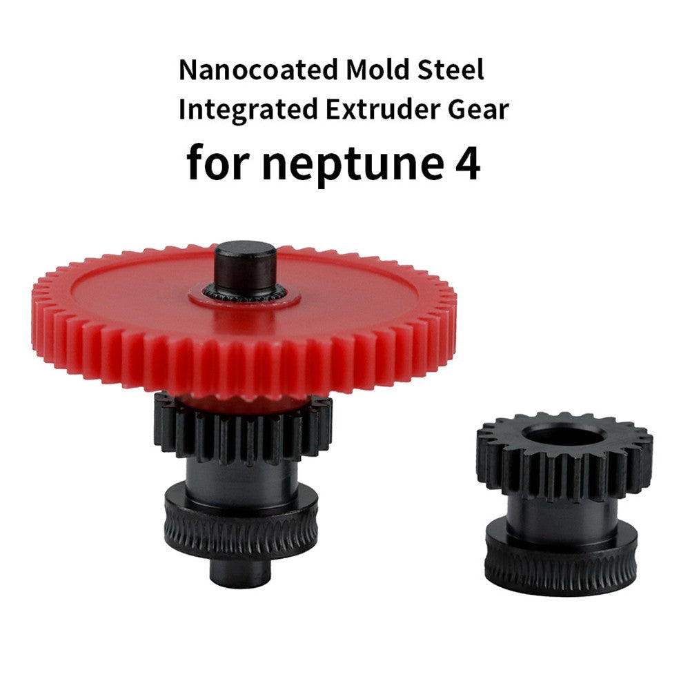 Hardened Steel Extruder Gear Kit for ELEGOO Neptune 4 Series - Dual Gear with Precision Bearings, 3D Printer Upgrade